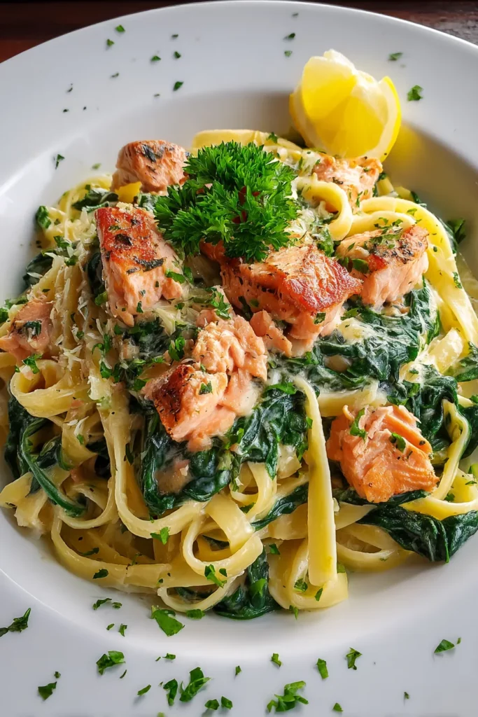 Salmon Spinach Pasta – RecipeSophia