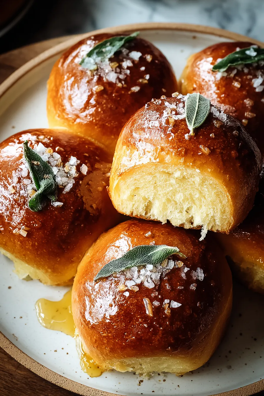 Salted Sage Honey Butter Brioche Rolls – RecipeSophia